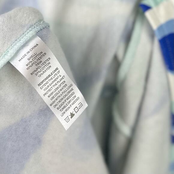 Hill House Allie Zip Up Sweatshirt Hoodie Kaleidoscopic Beach Blue Fleece S NWT - Picture 13 of 15